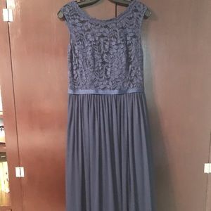 Navy David’s Bridal Dress